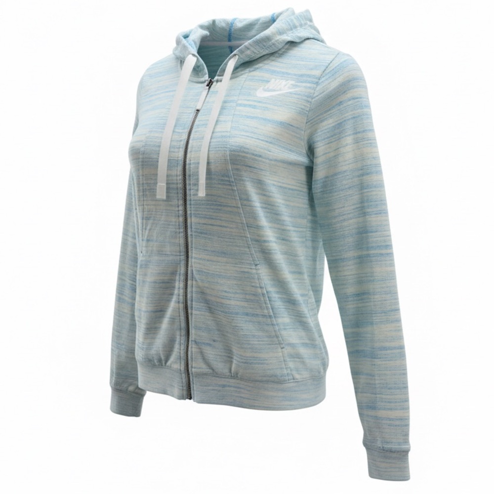 Nike‎ Classic Full Zip Hoodie Sweatshirt Womens S Striped Gym Activewear 3066